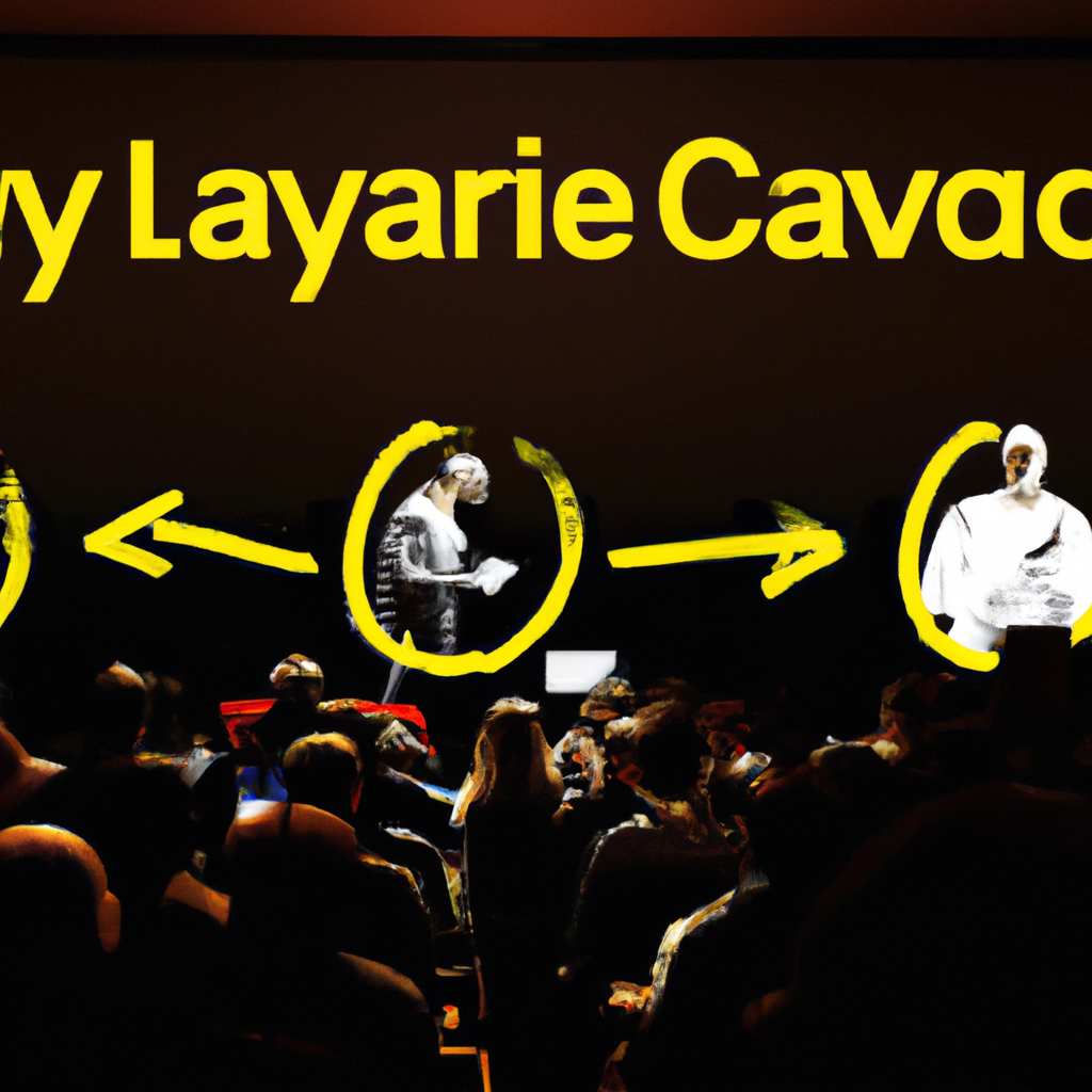 Group of players at an indie arcade night, neon lighting and projected game UI